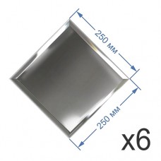 Зеркальная плитка 25x25 см (6 шт.) с фацетом 15 мм (квадрат) Зеркальная плитка 25x25 см (6 шт.) с фацетом 15 мм (квадрат)